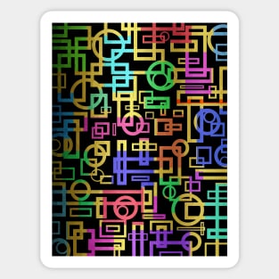 Abstract Geometric Layers Sticker